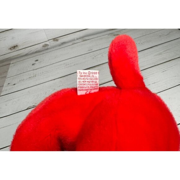 Ty Beanie Buddies Rover The Red Dog 12" Plush Stuffed Animal 1998 - Picture 6 of 9